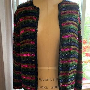 Adrianna Papell Vintage Sequin Evening Jacket